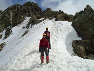 ritornati al colletto tra la vetta e l'anticima (23-8-2013)