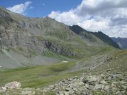 Dalla via del ritorno, sguardo verso la punta 3155 delle Meyes