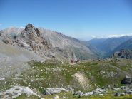 scendendo dal Col Sautron, in vista del bivacco Sartorio