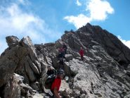 sulla cresta in discesa