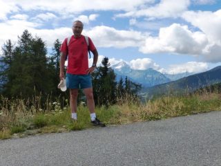Enrico con lo sfondo della meravigliosa Grivola