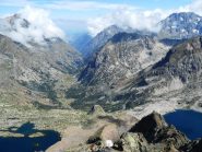 Dalla cima i laghi del Claus e Portette