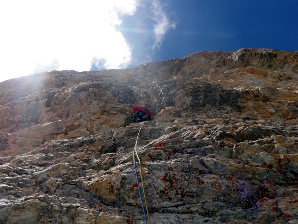 Secondo tiro. In alto i tetti della (credo) variante sul terzo