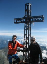 con mio padre sulla vetta