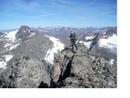 Sul segnale Rey con l'Albaron di Savoia a  sx e il Bianco al fondo..