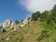 Formazione rocciosa sopra le grange  