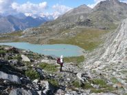Ammirando il Lago del Rutor con la sua isola collegata da una esile lingua sabbiosa ... come Ibiza e Formentera !