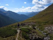 La traccia da andare a prendere in discesa per arrivare alla bergerie 