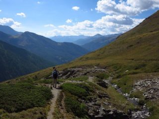 La traccia da andare a prendere in discesa per arrivare alla bergerie 