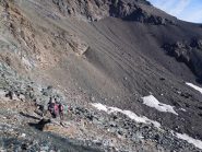 discesa dal colle verso il traverso