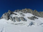 pendio nevoso di attacco alla cresta