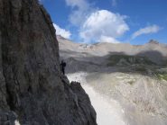 Traverso che da accesso alla parte superiore della via