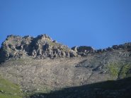 Primo sole mattutino sull'Asgelas e Colle della Balma