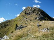 L'anticima dello Pfitschkopf vista dalla baita Hahnenkann