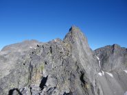In cresta... la severa parete nord-est della Maledia con il Gelas in fondo a sinistra