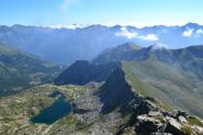 panorama dalla cima: sulla destra il vallone di salita