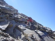 in discesa dalla vetta....