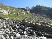 A destra l'imbocco della valletta di salita al piano glaciale