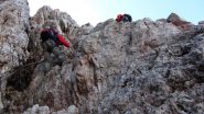 un tratto in discesa lungo un gradone roccioso (7-9-2013)