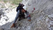 Daniele sta per uscire dalla via ferrata...le difficoltà sono finite! (7-9-2013)