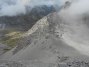 dalla cima verso il passo, a sx il Vallon de Pelouse