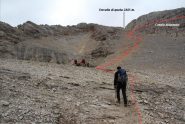 ultimo ripida rampa prima della forcella e cengia diagonale (8-9-2013)