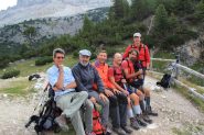 un momento di pausa per la foto di gruppo al Col de Locia (8-9-2013)