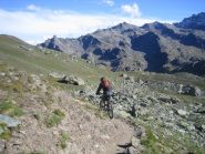 discesa dal col Biancetta 2091 m.