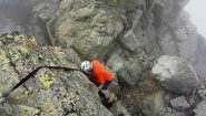 Paolo in un passaggio delicato verso la cima Sud