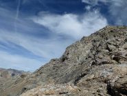 la cresta salita verso l'anticima