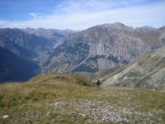 discesa sulla larga dorsale della cima Varirosa