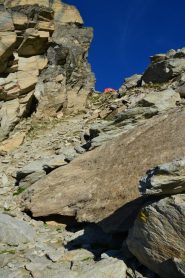 ultimo sforzo per raggiungere il bivacco