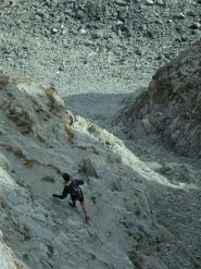 discesa nel couloir del Porco