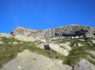 in rosso la via di salita