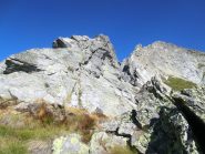 Alla base del primo risalto, ovvero all'attacco della cresta