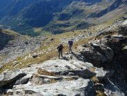 Blin e Stefano all'inizio dell'ultimo tratto di cresta