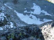 Dalla vetta, vista sul vuoto dell'alta parete nord