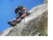 Franco in arrampicata vecchio stile..