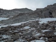 il traverso per raggiungere la cresta NE