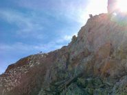 ultimi passaggi d'arrampicata