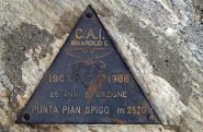 La targhetta del CAI di Rivarolo