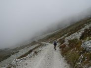 tratto pietroso nel traverso sotto la cima del Monte Rastcias