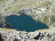 Dal colletto, il Lago della Mionda o Verdassa