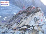 itinere cresta spalla Torre nord tracciato