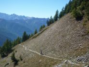 il traverso spettacolare verso il Col Peas