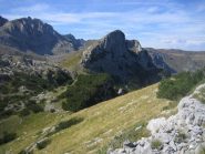 ad ovest del Passo: il sentiero verso la Conca delle Carsene