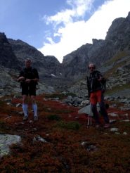 Franco e Fulvio con alle spalle il Canalone Rosso