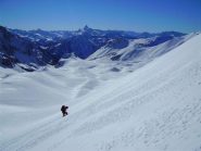 Gino mentre sale la Lauzin