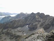 Spartiacque Stura-Orco, Corno Bianco e piu' lontano Bellagarda e Unghiasse 