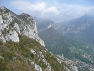 Primo piano del Corno Medale durante la discesa